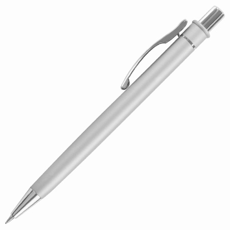 Ручка подарочная шариковая BRAUBERG "Vocale", СИНЯЯ, корпус серебристый с хромированными деталями, линия письма 0,5 мм, 143490 - Ручки бизнес-класса