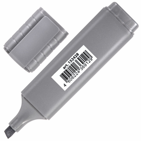 Текстовыделитель перламутровый СЕРЕБРЯНЫЙ BRAUBERG ORIGINAL PEARL, линия письма 1-5 мм, 152428 - Текстовыделители