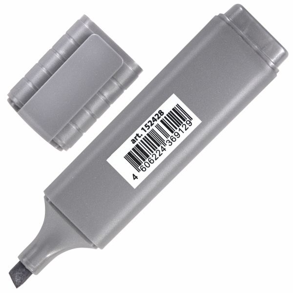 Текстовыделитель перламутровый СЕРЕБРЯНЫЙ BRAUBERG ORIGINAL PEARL, линия письма 1-5 мм, 152428 - Текстовыделители