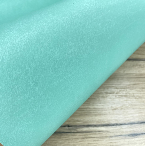 Переплетный кожзам (Италия) матовый, цвет мятный, отрез 35*50 см - Кожзам и экокожа
