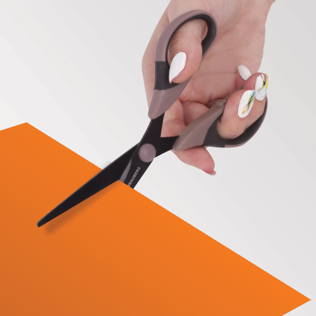 Ножницы BRAUBERG "Special" 165 мм, тефлоновое антискользящее покрытие, 2-х сторонняя заточка, 236787 - Ножницы универсальные