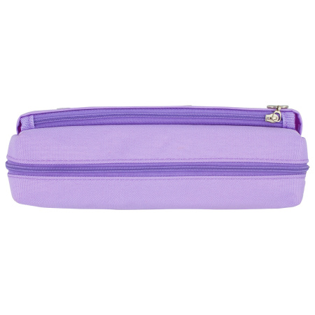 Пенал-косметичка ЮНЛАНДИЯ, 2 отделения, мягкий, "Зайка", фиолетовый, 20х7х9 см, 228989 - Пеналы мягкие