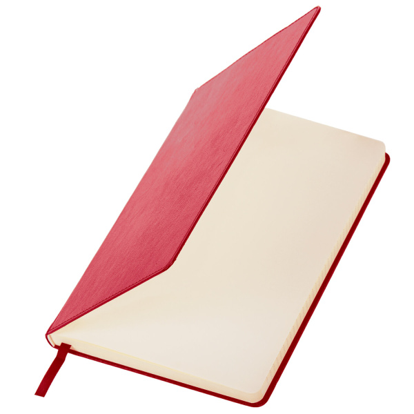 Блокнот А5 (148х218 мм), BRAUBERG "Income", 128 л., гладкий кожзаменитель, клетка, красный, 125209 - Бизнес-блокноты и бизнес-тетради