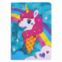 Блокнот МАЛЫЙ ФОРМАТ (103х148 мм) А6, 32 л., сшивка, голограмма, клетка, ЮНЛАНДИЯ, Единорог, 662703 - Блокноты детские