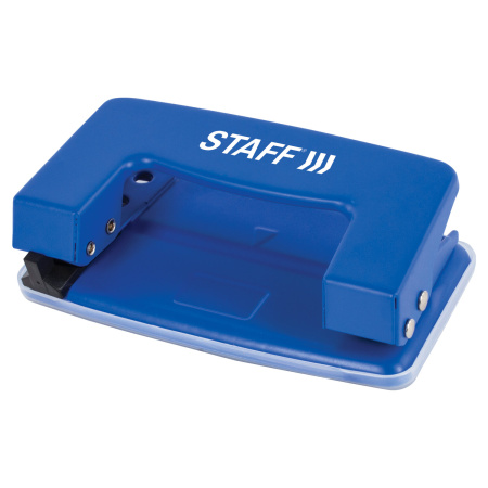 Дырокол металлический STAFF "EVERYDAY", до 10 листов, без линейки, синий, 224648 - Дыроколы настольные