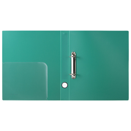 Папка на 2 кольцах BRAUBERG "Стандарт", 40 мм, зеленая, до 300 листов, 0,9 мм, 270481 - Папки на кольцах