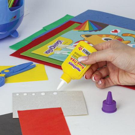 Клей ПВА ЮНЛАНДИЯ (бумага, картон, дерево), 45 г, 227379 - Клей ПВА