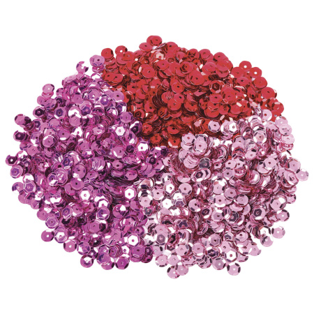 Пайетки для творчества "Классика", оттенки красного, 6 мм, 30 грамм, ОСТРОВ СОКРОВИЩ, 661274 - Пайетки для творчества