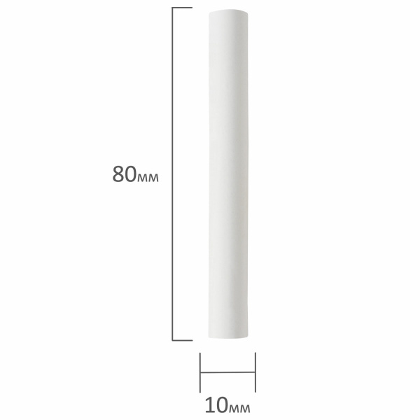 Мел белый BRAUBERG "АКАДЕМИЯ" (АЛГЕМ), КОМПЛЕКТ 100 штук, круглый, мягкий, 271146 - Мелки