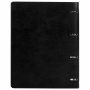 Тетрадь на кольцах БОЛЬШАЯ А4 (240х310 мм), 120 листов, под кожу, клетка, BRAUBERG "Main", черный, 404509 - Тетради на кольцах и сменные блоки к ним