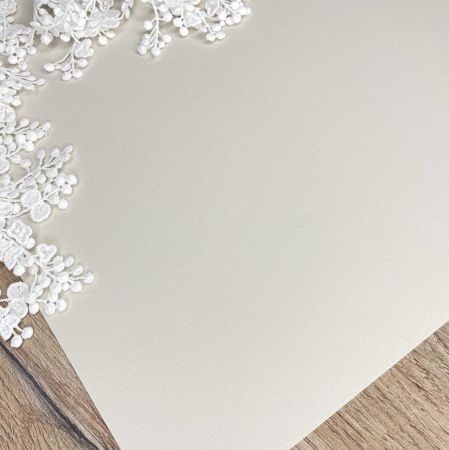 Дизайнерская бумага с текстурой "микровельвет" цвет жемчуг, плотность 280 гр., размер 35*50 см