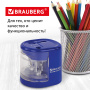 Точилка электрическая BRAUBERG "STANDARD", 2 отверстия для карандашей (включая утолщенные), питание от 4 батареек АА, 228423 - Точилки электрические