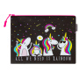Папка для тетрадей A5 BRAUBERG, мягкий, водонепроницаемая молния, "Unicorns", 25х20 см, 229259 - Папки для тетрадей и уроков труда