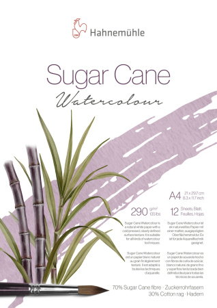 Альбом склейка для акварели SugarCane, 290г, А4, 12 листов, среднее зерно