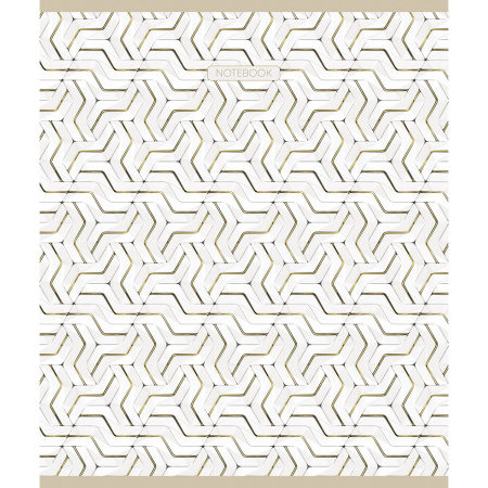 Тетрадь А5, 96 л., ПЗБМ, скоба, клетка, фольга, ламинация, выборочный лак, "Золотые узоры" (5 видов), 027965 - Тетради более 60 листов