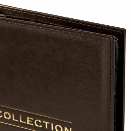 Альбом нумизмата из экокожи для монет и купюр OPTIMA, 245х270 мм, со стартовым комплектом, STAFF, 238075 - Альбомы для монет и купюр