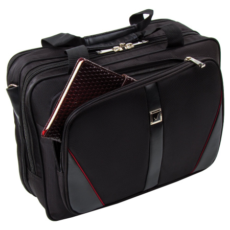 Сумка-портфель BRAUBERG с отделением для ноутбука 15-16", "Business", 2 отделения, черная, 41х32х15 см, 240389 - Сумки деловые с отделением для ноутбука и планшета