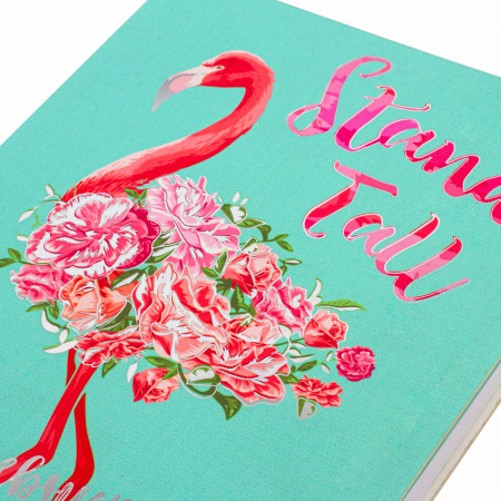 Дневник 1-4 класс 48 л., кожзам (гибкая), печать, фольга, ЮНЛАНДИЯ, "ФЛАМИНГО", 105932 - Дневники для младших классов