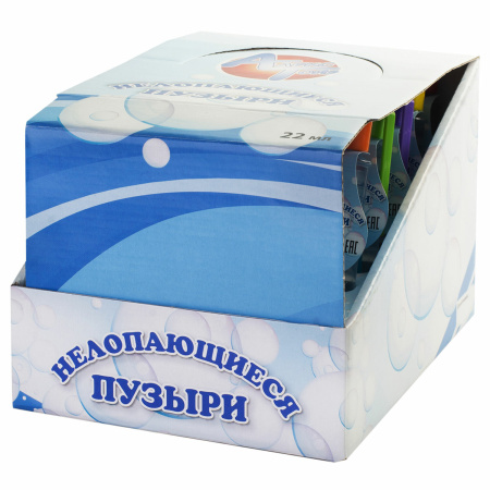 Мыльные пузыри "Нелопающиеся", 22 мл, дисплей 24 шт., АЛЕКС ТОЙЗ, 15035 - Мыльные пузыри