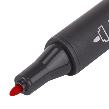 Маркер для скетчинга двусторонний 1 мм - 6 мм BRAUBERG ART CLASSIC, КРАСНЫЙ ФЛУОРЕСЦЕНТНЫЙ (F02), 151775 - Скетчмаркеры поштучно