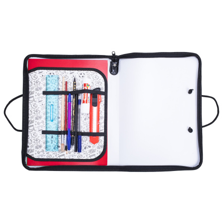 Папка для труда на молнии с ручками ПИФАГОР А4, 1 отделение, пластик, органайзер, "Race", 270880 - Папки для тетрадей и уроков труда