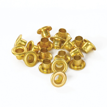 Люверсы BRAUBERG, КОМПЛЕКТ 250 шт., внутренний диаметр 4,8 мм, длина 4,6 мм, золотистые, 227793 - Комплектующие к дыроколам