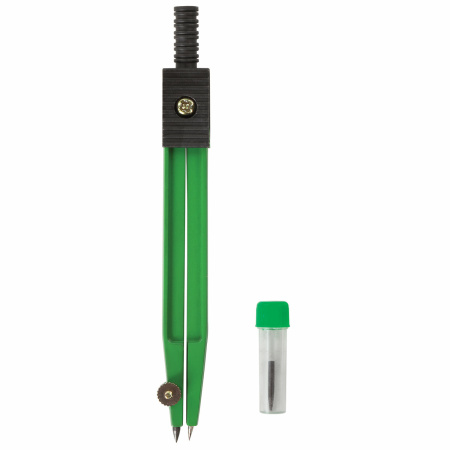 Готовальня BRAUBERG "Klasse", 2 предмета: циркуль 110 мм с подстраиваемой иглой, грифель, блистер, 210319 - Циркули и готовальни