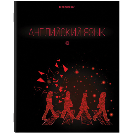 Тетради предметные, КОМПЛЕКТ 12 ПРЕДМЕТОВ, "DARK", 48 листов, глянцевый УФ-лак, BRAUBERG, 404028 - Тетради предметные