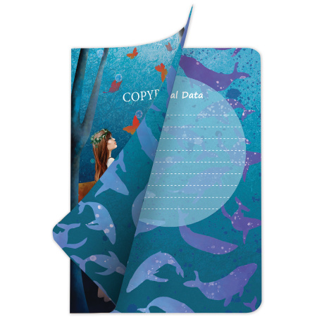 Тетрадь 60 л. в клетку обложка SoftTouch, бежевая бумага 70 г/м2, сшивка, В5 (179х250 мм), СКАЗКА, BRAUBERG, 403811 - Тетради более 60 листов