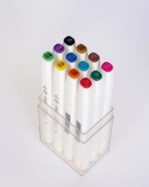 Набор маркеров  TOUCH BRUSH Main Colors  12цв. основные цвета - Скетчмаркеры в наборах