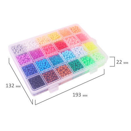 Аквамозаика 24 цвета 4200 бусин, с трафаретами, инструментами и аксессуарами, BRAUBERG KIDS, 664916 - Аквамозайка