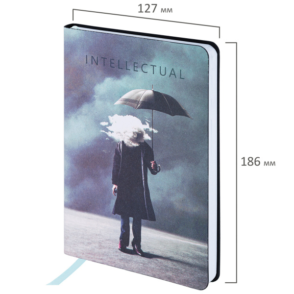 Ежедневник недатированный B6 (127х186 мм), BRAUBERG VISTA, под кожу, гибкий, 136 л., "Spirit", 112117 - Ежедневники с покрытием "под кожу и ткань"