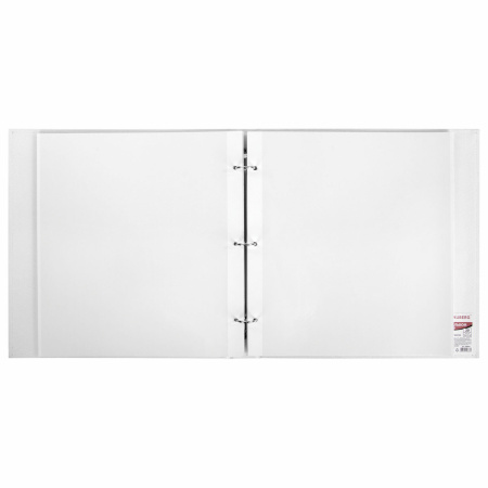 Фотоальбом BRAUBERG свадебный, 20 магнитных листов 30х32 см, обложка под фактурную кожу, на кольцах, белый, 390691 - Фотоальбомы