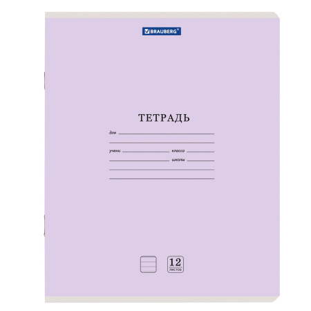 Тетради 12 л. КОМПЛЕКТ 20 шт. BRAUBERG "КЛАССИКА NEW", линия, обложка картон, АССОРТИ (5 видов), 880052 - Тетради 12-24 листов