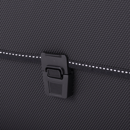 Папка-портфель пластиковая BRAUBERG "КОНСУЛ" А4 (370х280х120 мм), 2 отделения, фактура "бисер", черная, 223079 - Портфели пластиковые