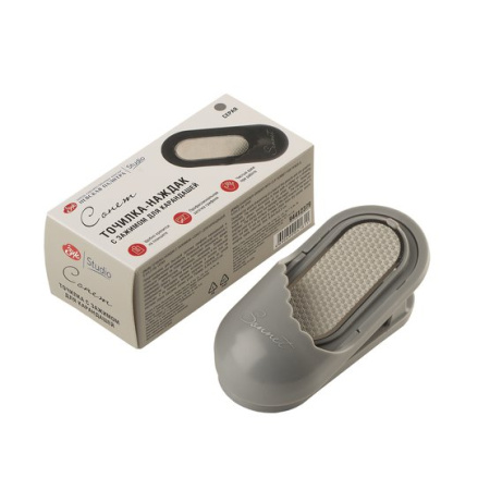 Точилка-наждак с зажимом "Сонет", 9,5х3,8 см, серая - Точилки