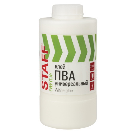 Клей ПВА универсальный 2,3 кг (бумага, картон, дерево), STAFF, 606433 - Клей ПВА