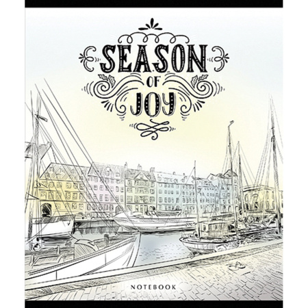 Тетрадь А5, 96 л., ПЗБМ, скоба, клетка, фольга, ламинация, выборочный лак, "Показалось" (5 видов), 027972 - Тетради более 60 листов