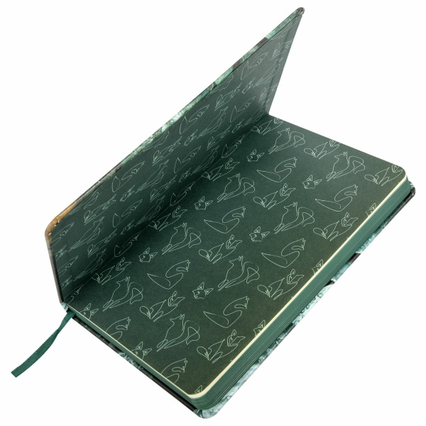 Ежедневник недатированный А5 (138х213 мм), BRAUBERG VISTA, под кожу, твердый, 136 л., "Thickets", 112028 - Ежедневники с покрытием "под кожу и ткань"