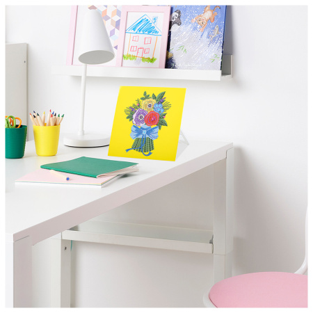 Картина стразами (алмазная мозаика) 20х20 см, ЮНЛАНДИЯ "Букет для мамы", картон, 662432 - Алмазная вышивка