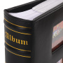 Фотоальбом BRAUBERG "Autumn" на 200 фото 10х15 см, под кожу, бумажные страницы, бокс, черный, 391191 - Фотоальбомы