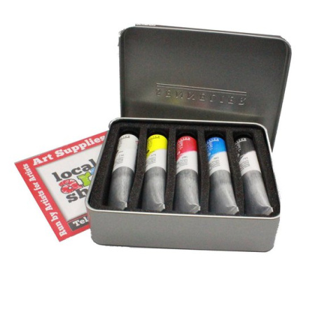 Набор масляных красок "Test Pack" Sennelier, 5шт по 21мл, туба, жестяная коробка - Масляные краски художественные в наборах