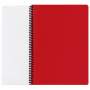 Тетрадь А4, 80 листов, BRAUBERG "Metropolis", спираль пластиковая, клетка, обложка пластик, КРАСНЫЙ, 403391 - Тетради формата А4