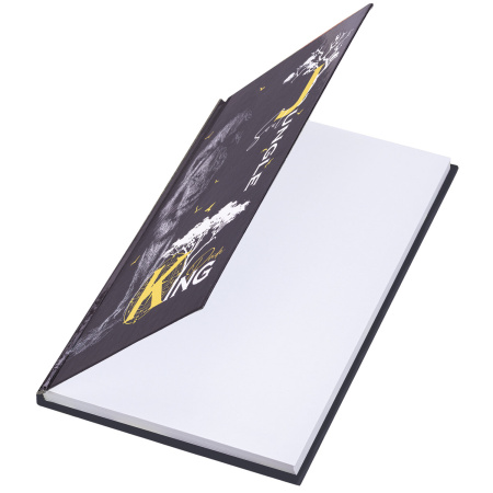 Блокнот А5 (134х206 мм), 80 л., твёрдый, клетка, STAFF, "Lion", 114412 - Блокноты в книжном переплете