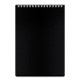 Блокнот А5 145х205 мм, 80 л., гребень, обложка пластик, клетка, HATBER "DIAMOND", черный, 80Б5B1гр_02001 - Блокноты