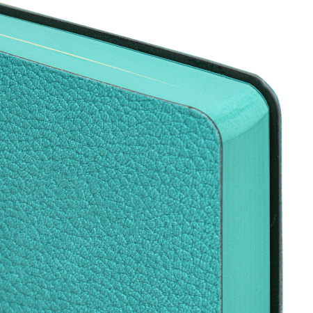 Ежедневник недатированный А5 (138х213 мм) BRAUBERG "Stylish", кожзам, гибкий, 160 л., бирюзовый, 111862 - Ежедневники с покрытием "под кожу и ткань"