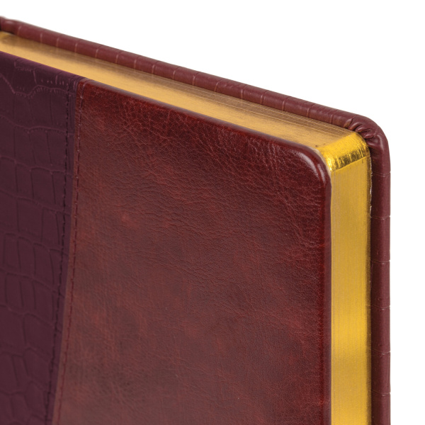 Ежедневник недатированный А5 138х213 мм BRAUBERG "Cayman" под кожу, 160 л., коричневый/коричневый, 125084 - Ежедневники с покрытием "под кожу и ткань"