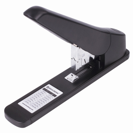 Степлер МОЩНЫЙ №24/6-23/24 BRAUBERG "Heavy duty MX", до 200 листов, черный, 222564 - Степлеры мощные