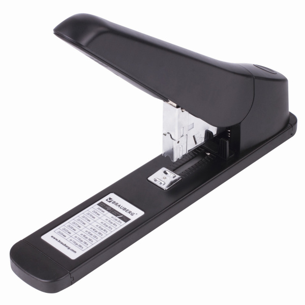 Степлер МОЩНЫЙ №24/6-23/24 BRAUBERG "Heavy duty MX", до 200 листов, черный, 222564 - Степлеры мощные