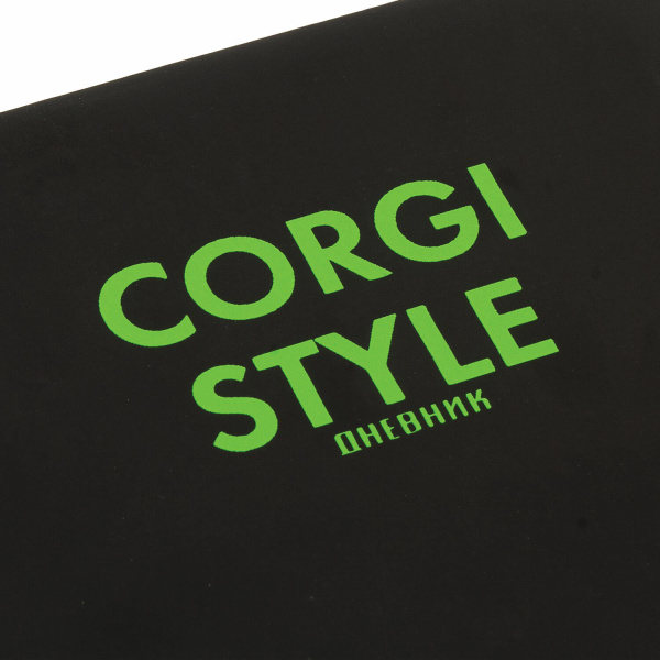 Дневник 1-11 класс 48 л., кожзам (твердая с поролоном), флуоресцентный, BRAUBERG, "КОРГИ", 105982 - Дневники универсальные